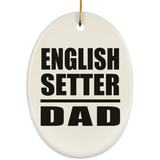 English Setter Dad - Oval Ornament