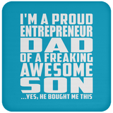 Proud Entrepreneur Dad Of Awesome Son - Drink Coaster