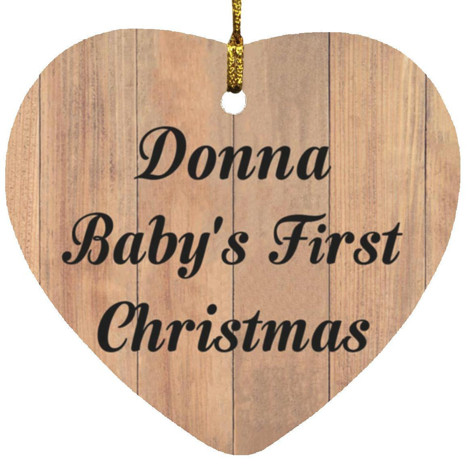 Donna Baby's First Christmas - Heart Ornament C