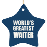 World's Greatest Waiter - Star Ornament