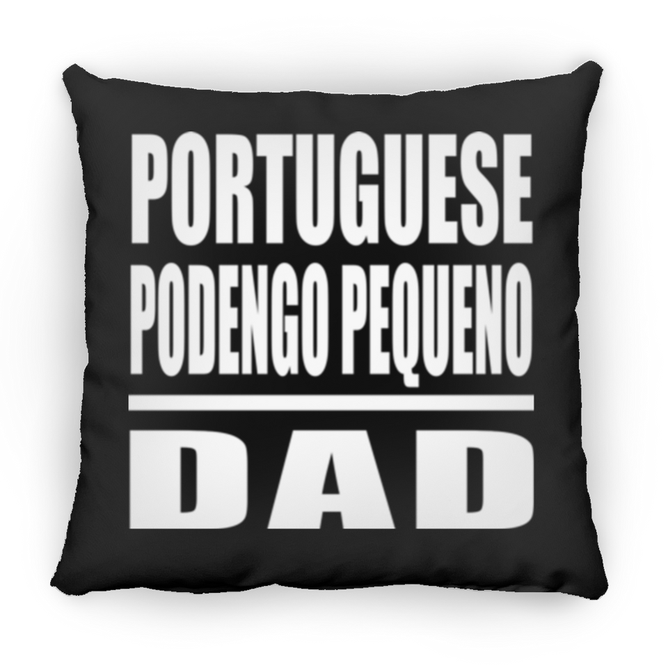 Portuguese Podengo Pequeno Dad - Throw Pillow Black