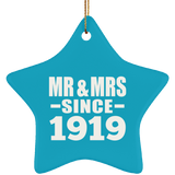 105th Anniversary Mr & Mrs Since 1919 - Star Ornament