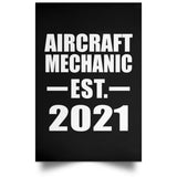 Aircraft Mechanic Established EST. 2021 - Poster Portrait