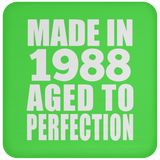 36th Birthday Made In 1988 Aged to Perfection - Drink Coaster