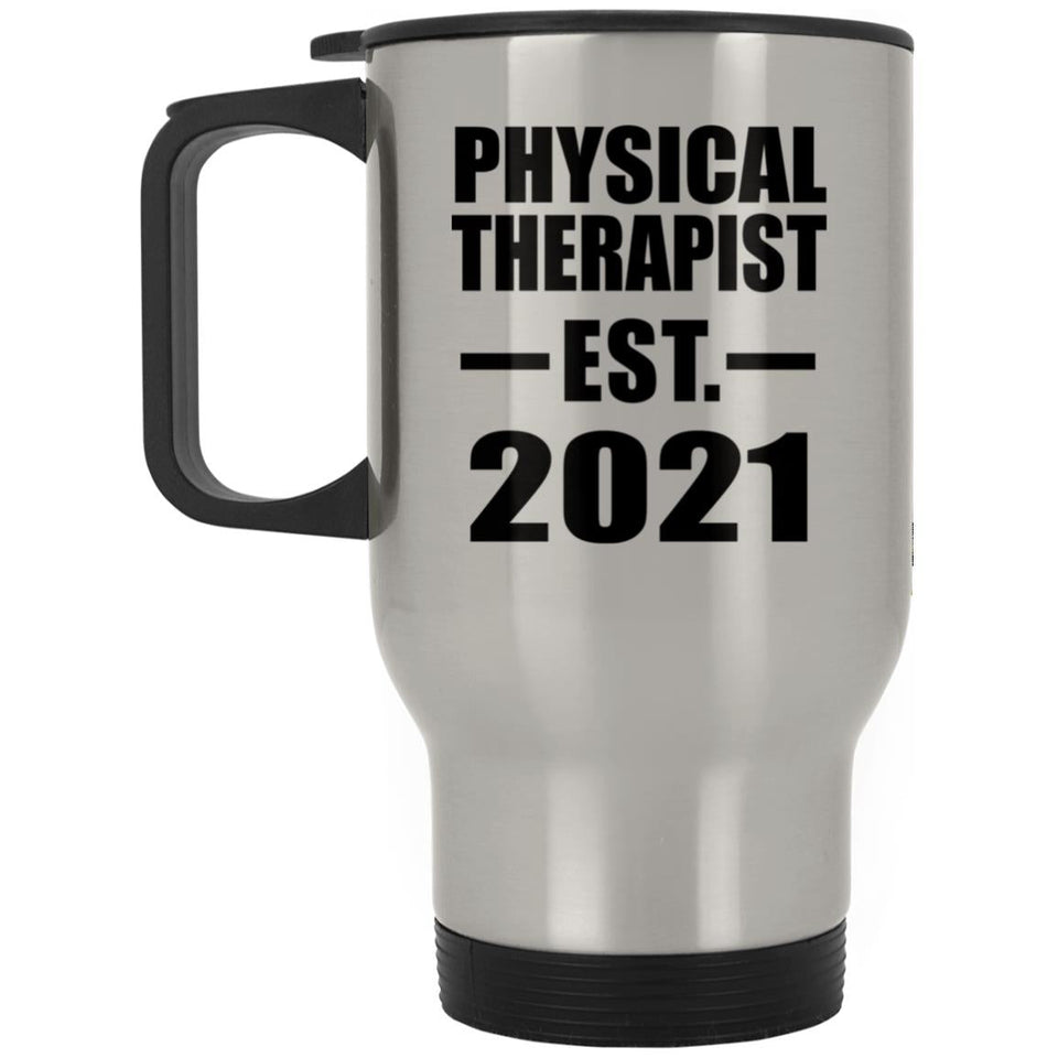 Physical Therapist Established EST. 2021 - Silver Travel Mug