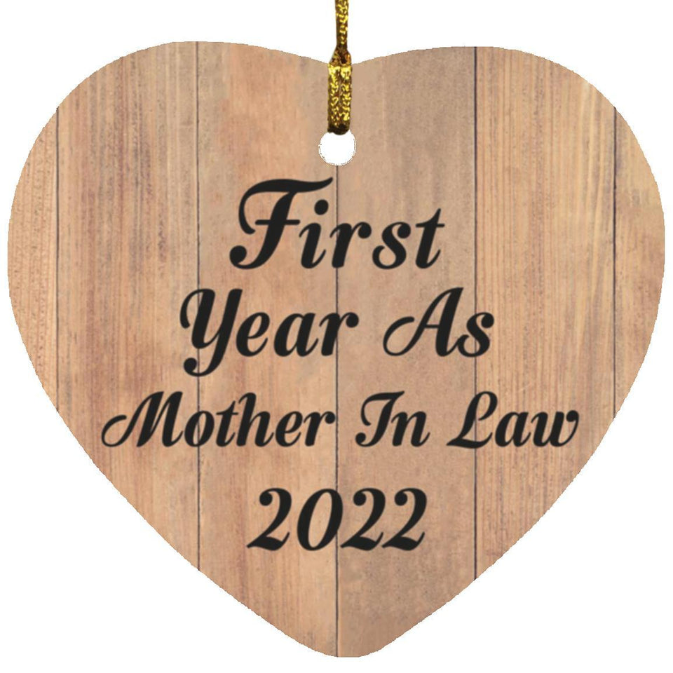 First Year As Mother In Law 2022 - Heart Ornament C