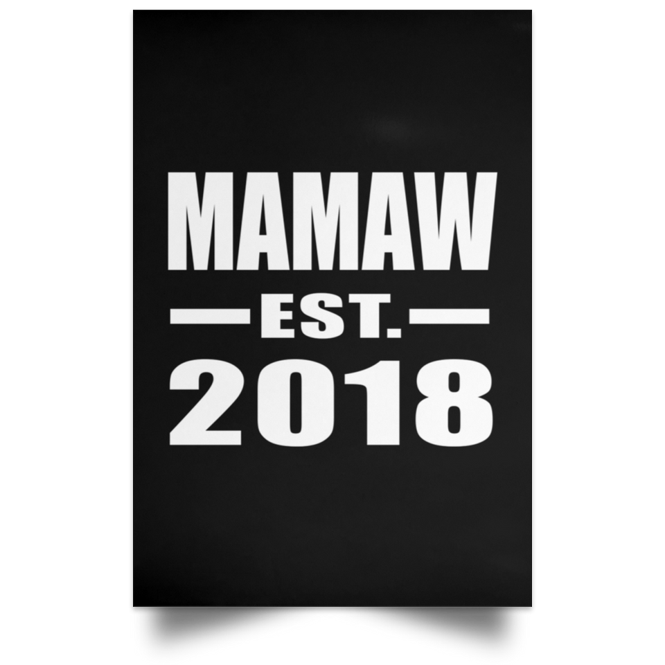 Mamaw Established EST. 2018 - Poster Portrait