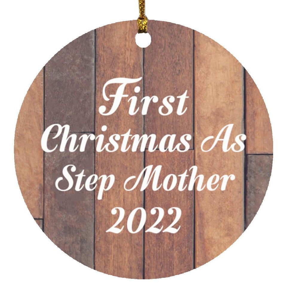 First Christmas As Step Mother 2022 - Circle Ornament E