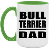 Bull Terrier Dad - 15oz Accent Mug Green