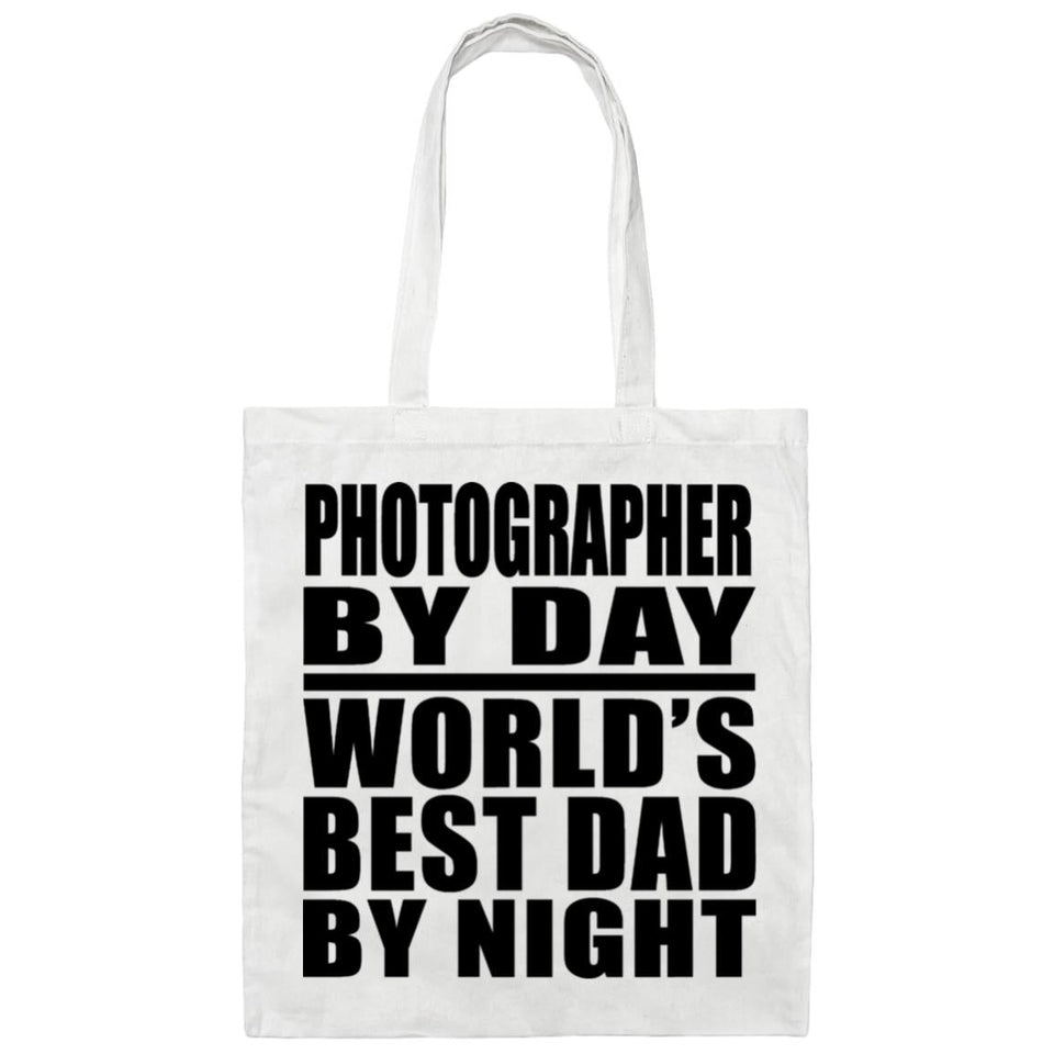 Photographer By Day World's Best Dad By Night - Tote Bag White