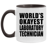 World's Okayest Laboratory Technician - 11oz Accent Mug Black