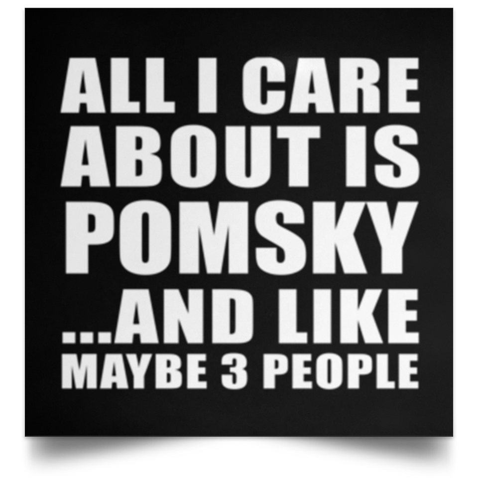 All I Care About Is Pomsky - Poster Square