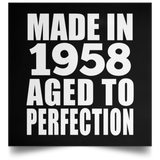66th Birthday Made In 1958 Aged to Perfection - Poster Square