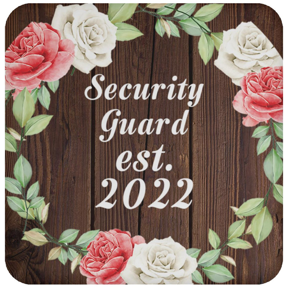 Security Guard Established Est. 2022 - Drink Coaster A