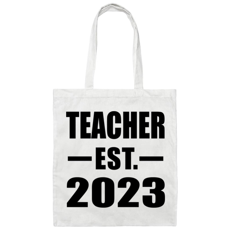 Teacher Established EST. 2023 - Tote Bag White