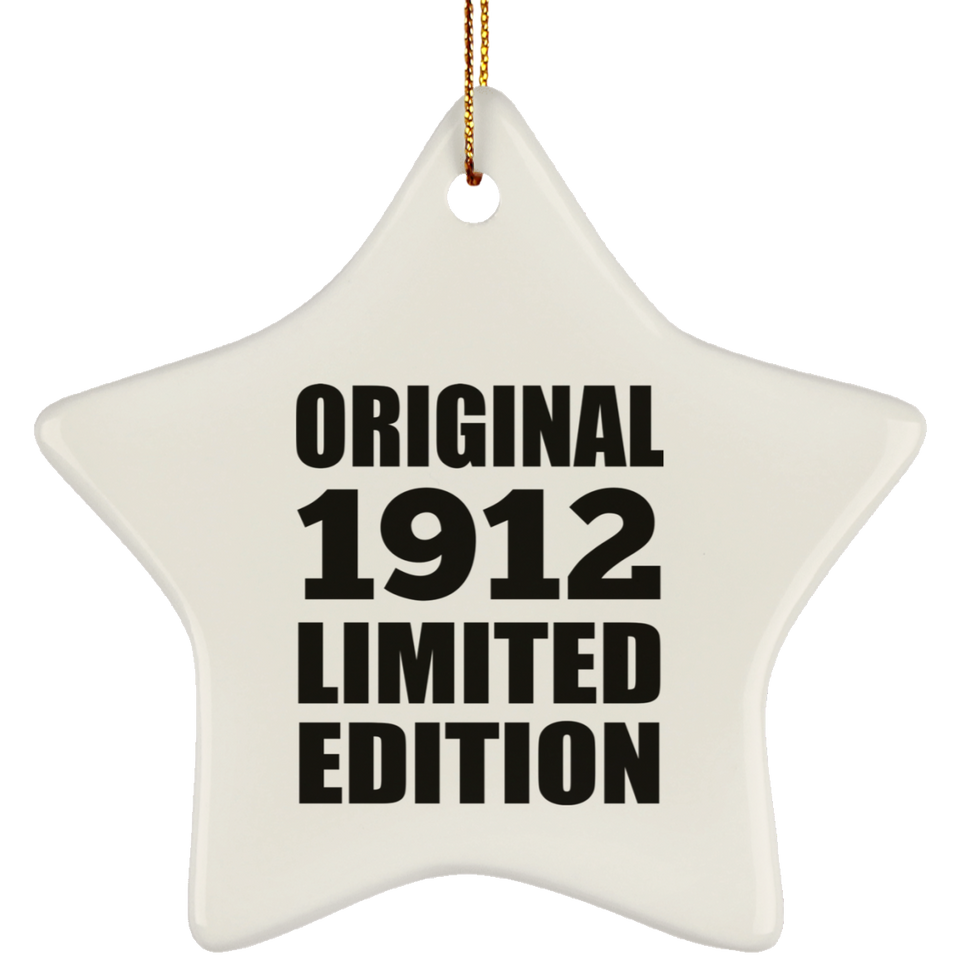 112th Birthday Original 1912 Limited Edition - Star Ornament