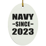 Navy Since 2023 - Oval Ornament