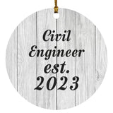Civil Engineer Established Est. 2023 - Circle Ornament F
