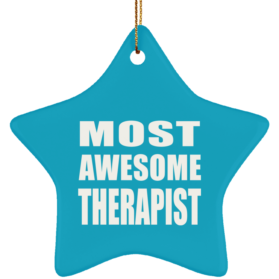 Most Awesome Therapist - Star Ornament