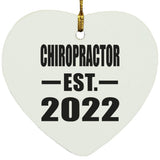 Chiropractor Established EST. 2022 - Heart Ornament