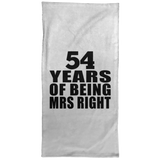 54th Anniversary 54 Years Of Being Mrs Right - Hand Towel