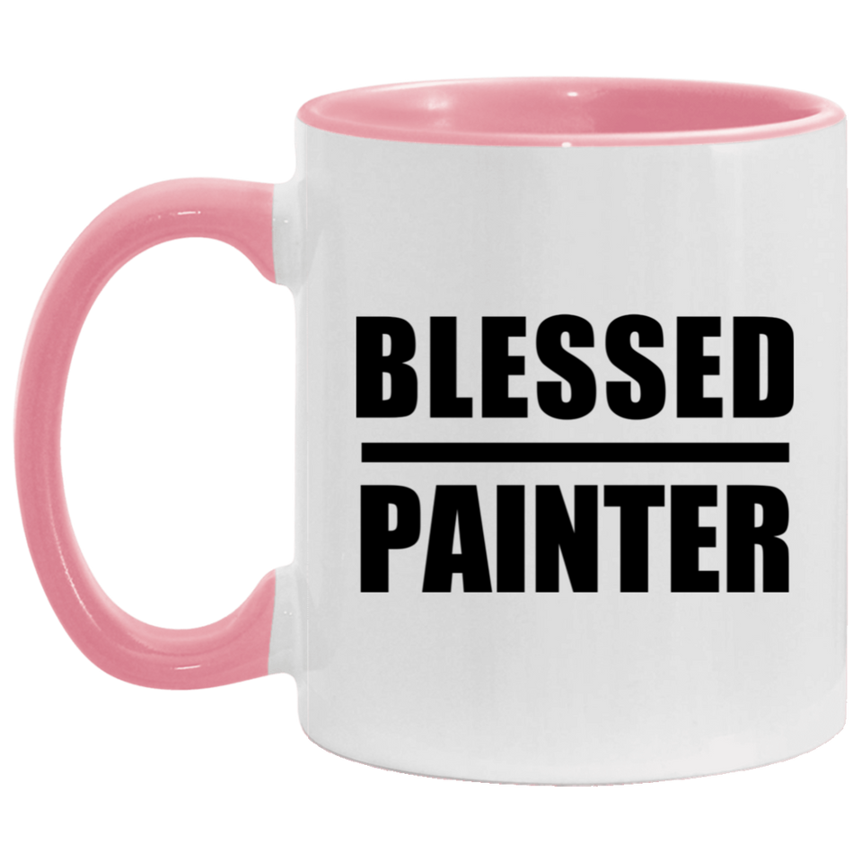 Blessed Painter - 11oz Accent Mug Pink