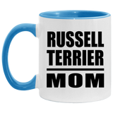 Russell Terrier Mom - 11oz Accent Mug Blue