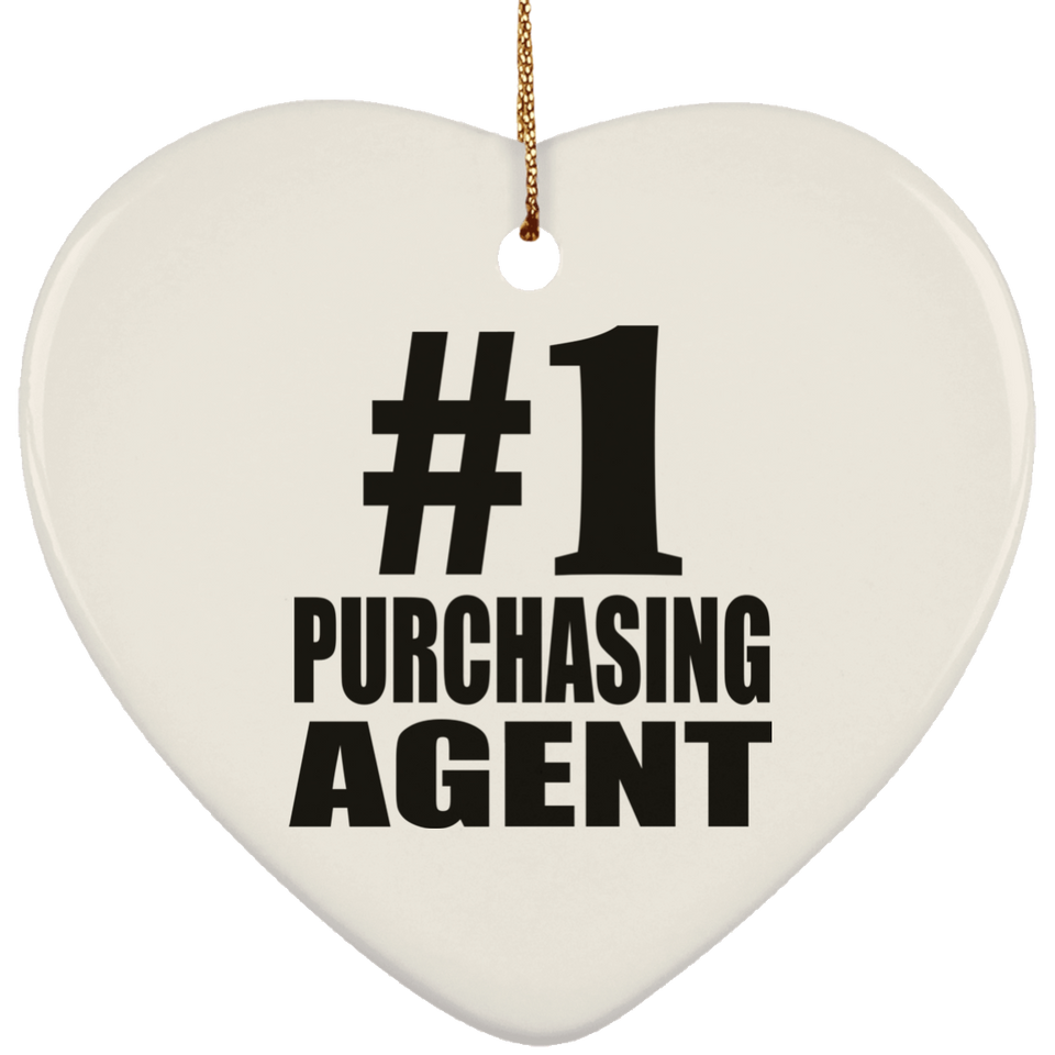 Number One #1 Purchasing Agent - Heart Ornament