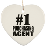 Number One #1 Purchasing Agent - Heart Ornament
