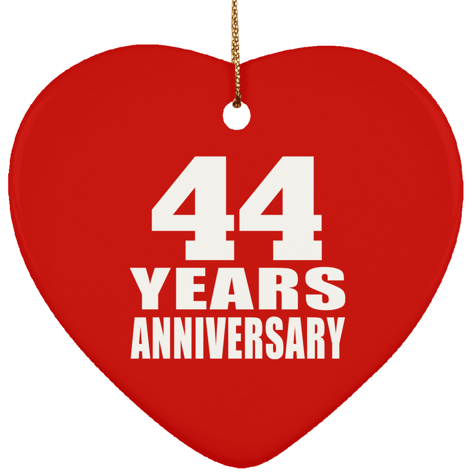 44th Anniversary 44 Years - Heart Ornament