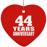 44th Anniversary 44 Years - Heart Ornament