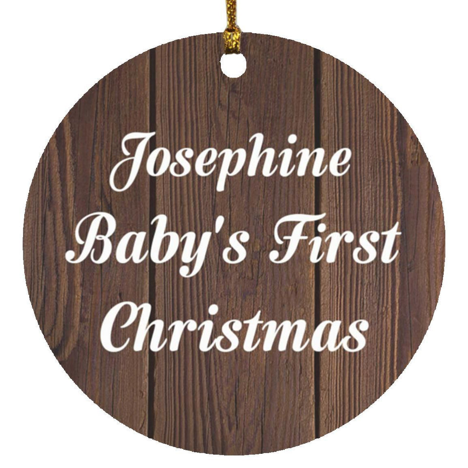 Josephine Baby's First Christmas - Circle Ornament D