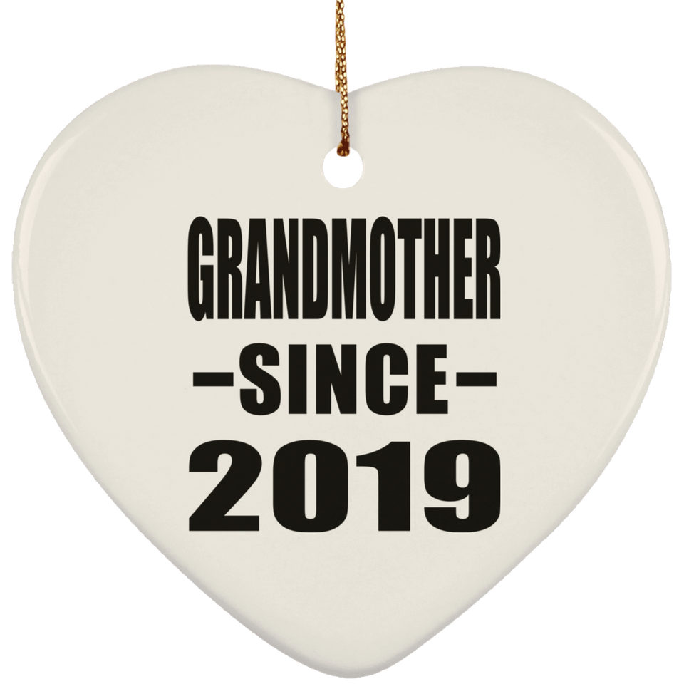Grandmother Since 2019 - Heart Ornament