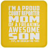 Proud Court Reporter Mom Of Awesome Son - Drink Coaster
