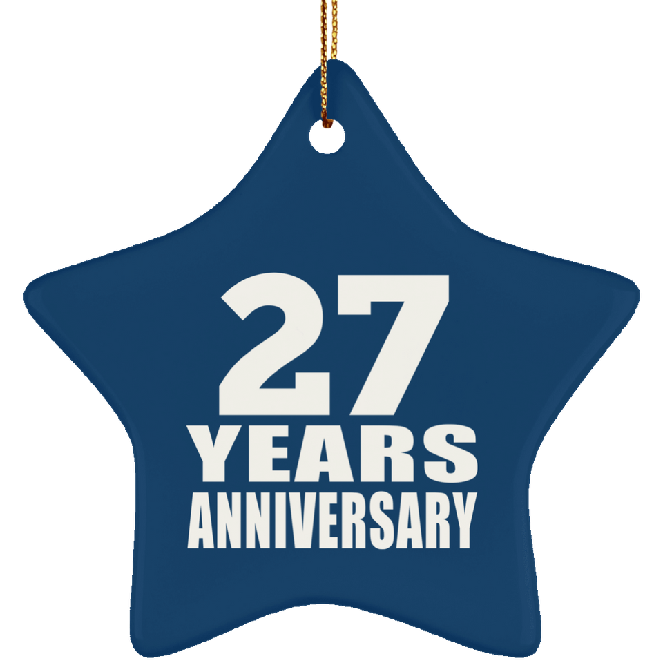 27th Anniversary 27 Years - Star Ornament