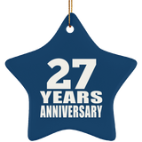 27th Anniversary 27 Years - Star Ornament