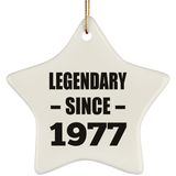 47th Birthday Legendary Since 1977 - Star Ornament
