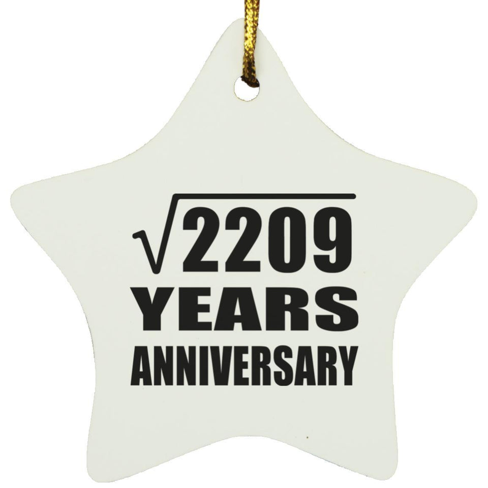 47th Anniversary Square Root of 2209 Years Anniversary - Star Ornament