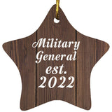 Military General Established Est. 2022 - Star Ornament D