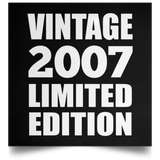 17th Birthday Vintage 2007 Limited Edition - Poster Square