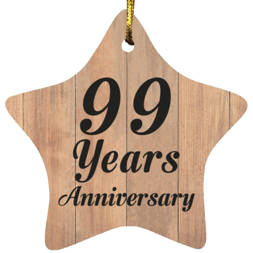 99th Anniversary 99 Years Anniversary - Star Ornament C