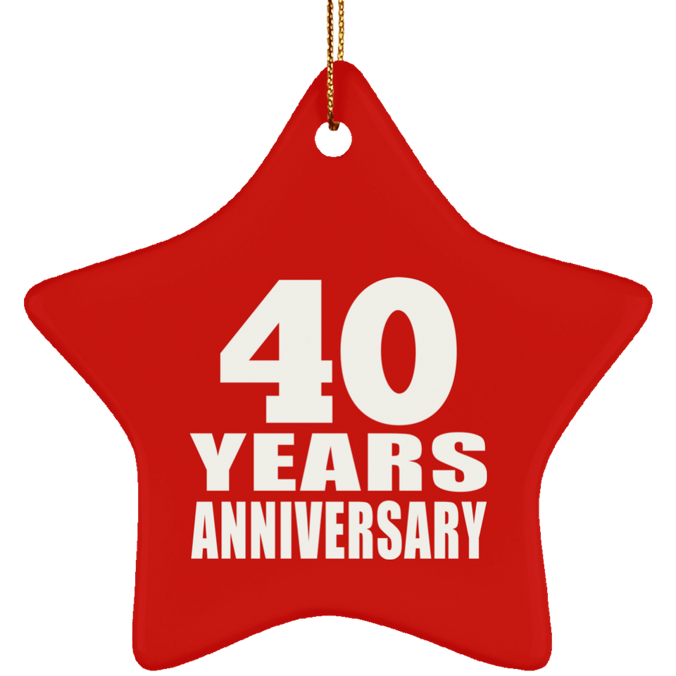 40th Anniversary 40 Years - Star Ornament