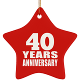 40th Anniversary 40 Years - Star Ornament