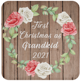First Christmas As Grandkid 2021 - Drink Coaster B