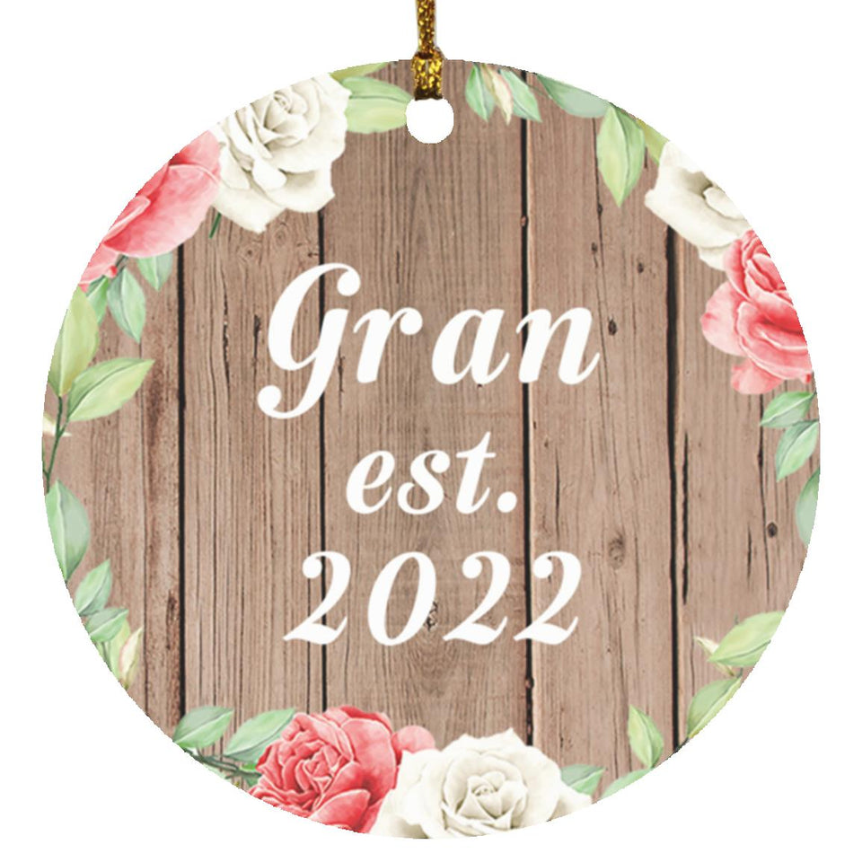 Gran Established Est. 2022 - Circle Ornament B