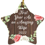 First Year As An Amazing Wife 2022 - Star Ornament A