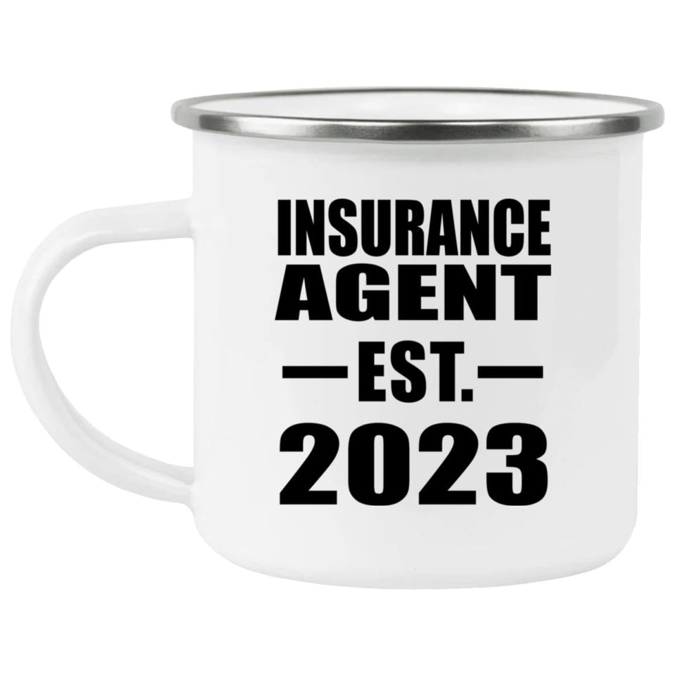 Insurance Agent Established EST. 2023 - 12oz Camping Mug