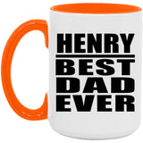 Henry Best Dad Ever - 15oz Accent Mug Orange