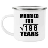 14th Anniversary Married For Square Root of 196 Years - 12oz Camping Mug
