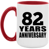 82nd Anniversary 82 Years - 15oz Accent Mug Red